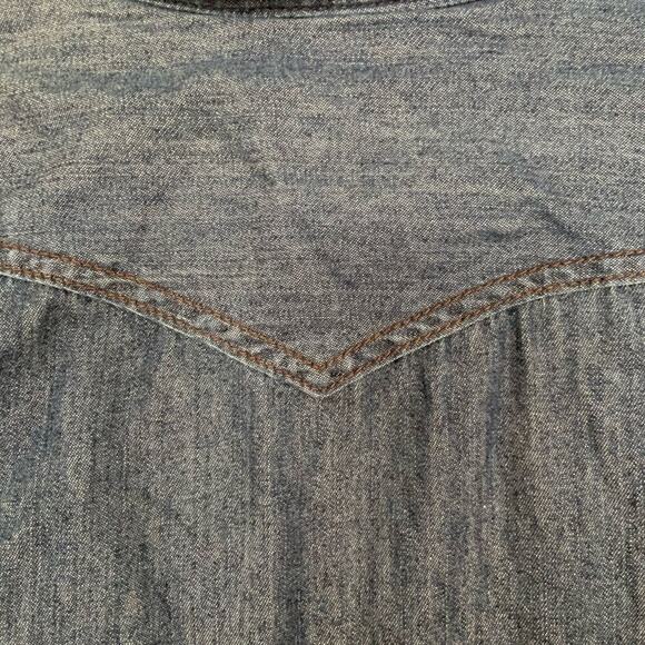 Diesel Denim Western Cowboy Shirt Long Sleeve Snap Button Up Women's Small - Picture 7 of 12